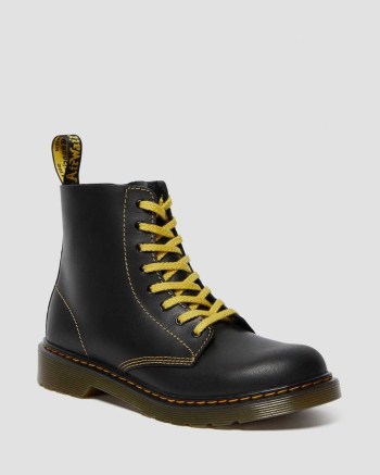 Dr Martens Youth 1460 Pablo Leather Šnurovacie Čižmy Detske Čierne | 4296-HFKAX